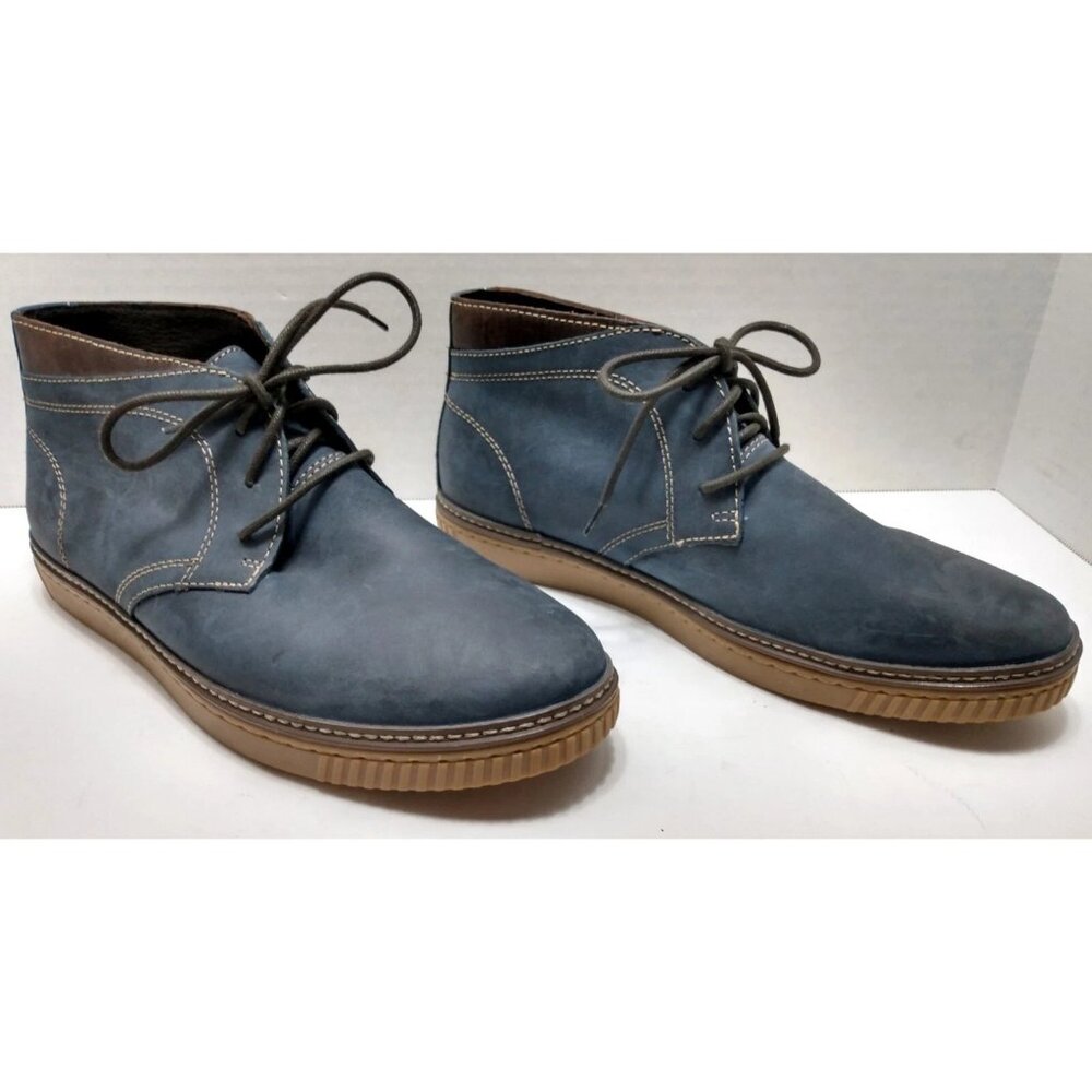 Johnston & Murphy 25-2817 Wallace Chukka Boot, Blue, Men's 9.5, Pre-Owned